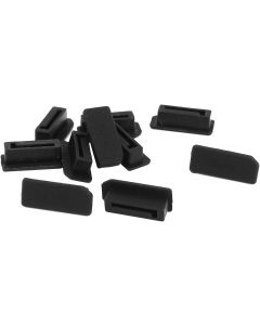 uxcell 10Pcs SATA Dust Plug Dustproof Anti-dust Cover Cap, Silicone Dust-Proof Stoppers for Laptop Computer SATA Port Connector, Black