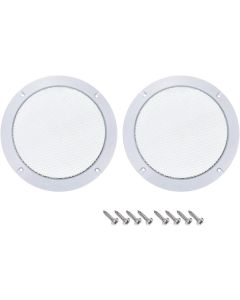 uxcell 2pcs 5" Mounting Hole Diagonal Distance Speaker Grill Mesh Decorative Circle Woofer Guard Protector Cover White
