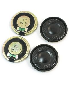 uxcell 4Pcs 1W 8 Ohm 32mm Dia Round Metal Internal Magnet Speaker Loudspeaker