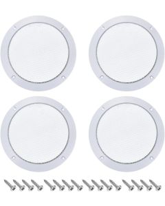 uxcell 4pcs 4" Speaker Grill Mesh Decorative Circle Woofer Guard Protector Cover Accessories White