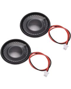 uxcell 1W 8 Ohm DIY Magnetic Speaker 28mm Round Shape Replacement Loudspeaker with PH2.0/1.25mm-2P Terminal Line for Electronic 2pcs