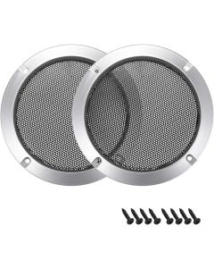 uxcell 2pcs 3" Speaker Grill Mesh Decorative Circle Woofer Guard Protector Cover Accessories Silver