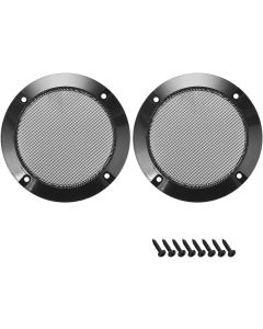 uxcell 2pcs 2" Speaker Grill Mesh Decorative Circle Woofer Guard Protector Cover Parts Black