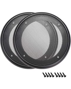 uxcell 2pcs 8" Speaker Grill Mesh Decorative Circle Woofer Guard Protector Cover Audio Parts Black